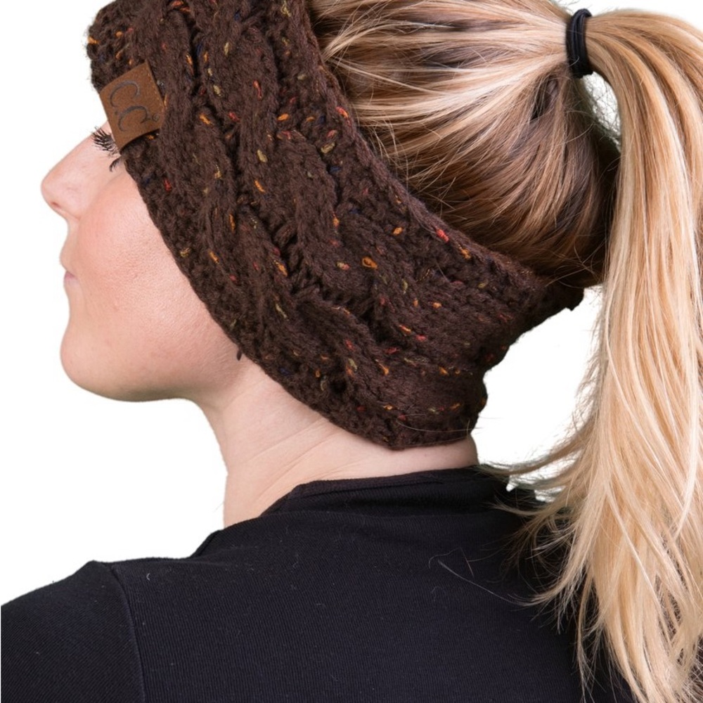 C.C Exclusives Knit Headband Brown